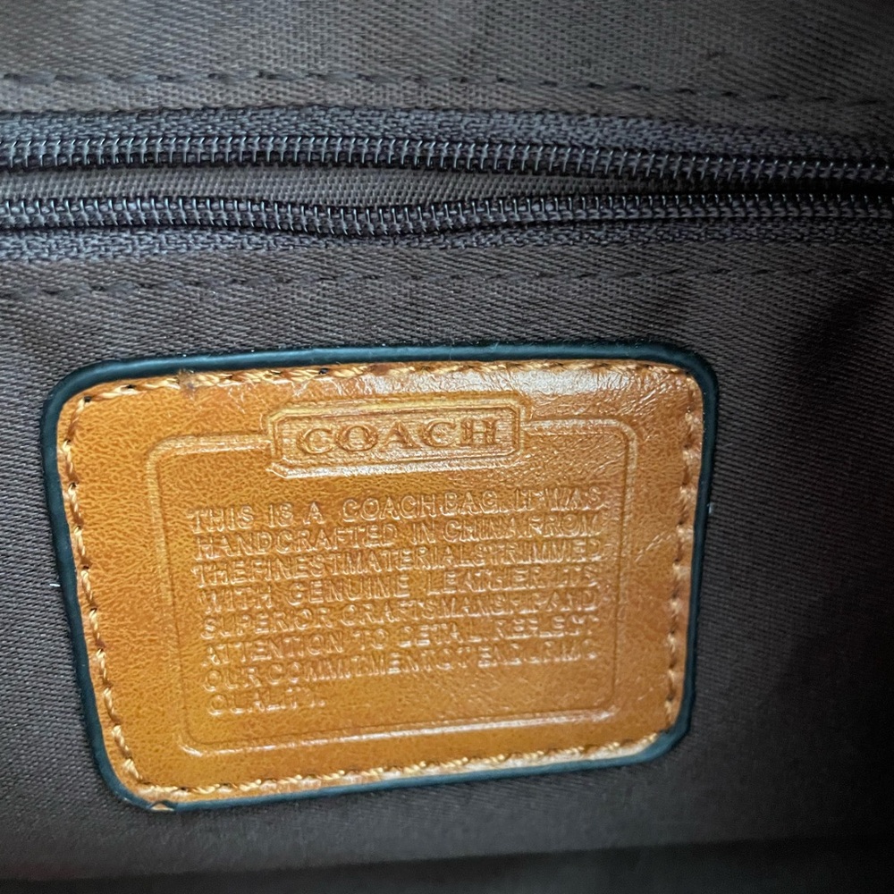 Coach Brown Leather Town Tote Satchel Bag - Picture 11 of 12